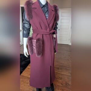 Luxury cashmere sleeveless coat/vest 80% cashmere